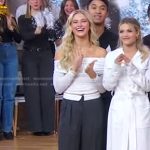 Rylee Arnold’s grey folded waist pants on Good Morning America