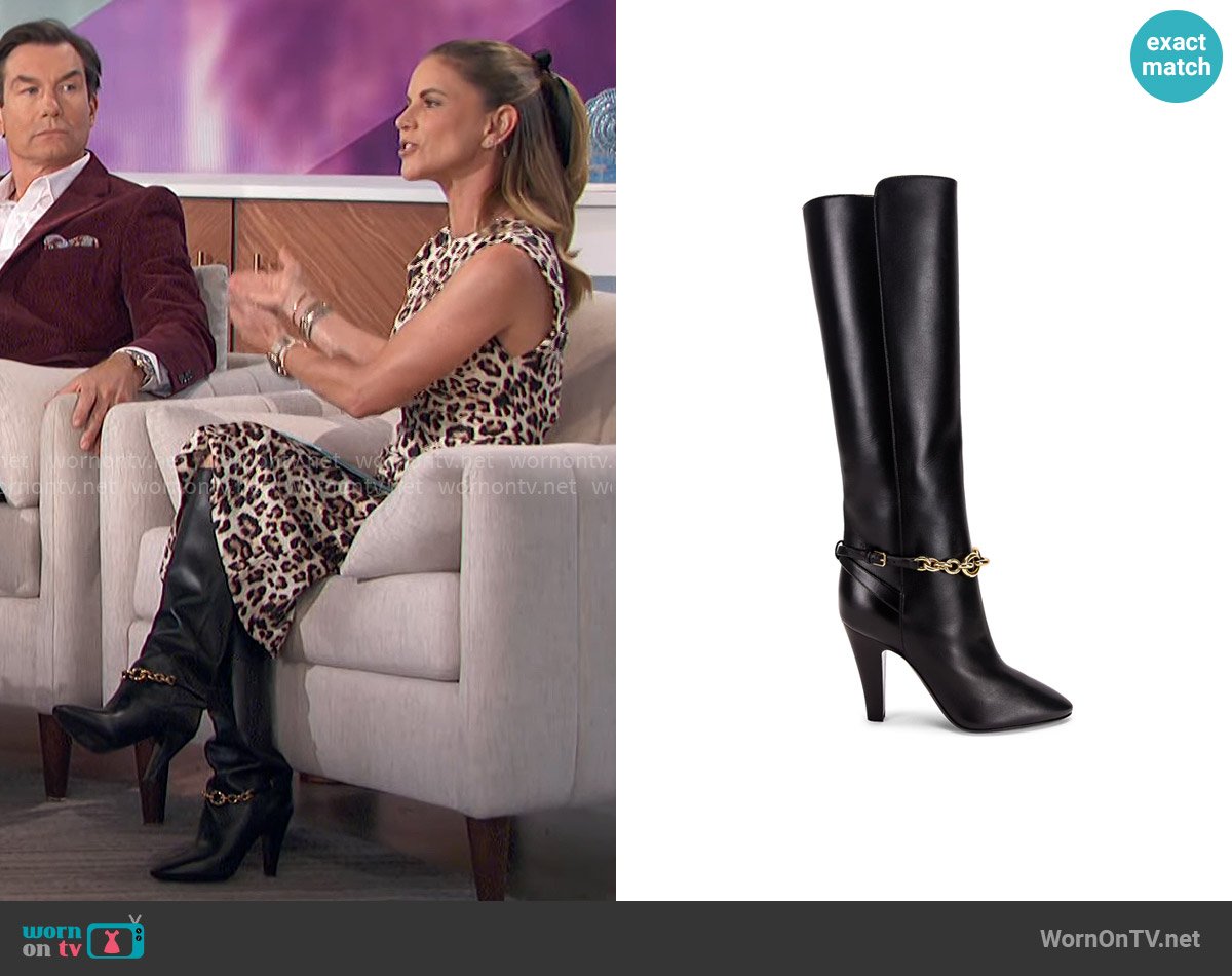 Saint Laurent Koller Boots worn by Natalie Morales on The Talk