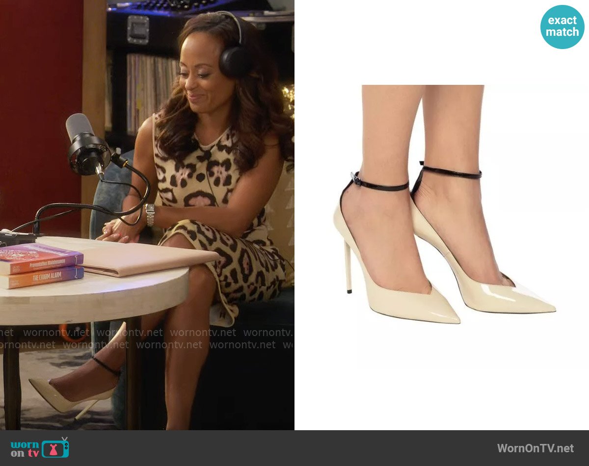 Saint Laurent Zoe Ankle Strap Pumps worn by Ivy Reed (Essence Atkins) on Poppas House