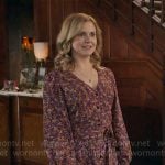 Sam’s floral v-neck long sleeved dress on Ghosts