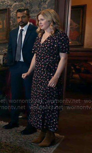 Sam's floral wrap dress on Ghosts