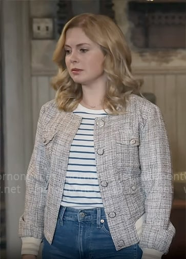 Sam's tweed bomber jacket on Ghosts