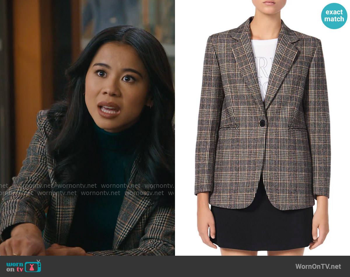 Sandro Nolane Plaid Blazer worn by Sarah Franklin (Leah Lewis) on Matlock