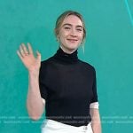 Saoirse Ronan’s black mock neck top and skirt on Today