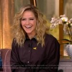 Sara’s brown embellished collar shirt on The View