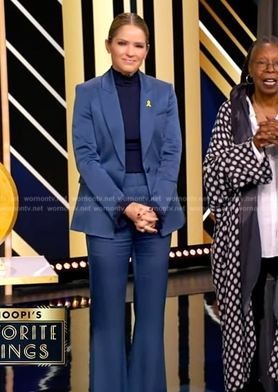 Joy’s blue blazer and pants on The View