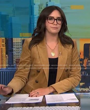 Savannah’s beige corduroy blazer on NBC News