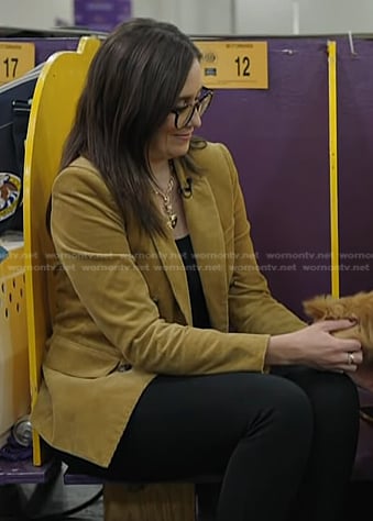 Savannah's beige corduroy blazer on NBC News