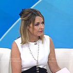 Savannah’s black and white colorblock dress on Today