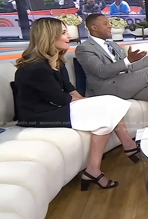 Savannah’s black slingback heel sandals on Today