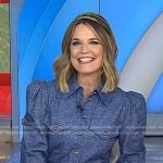 Savannah’s puff sleeve denim shirt on Today