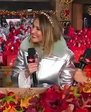 Savannah’s metallic shearling collar jacket at Macy’s Thanks Giving Parade on Today