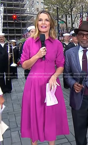 Savannah’s pink fuchsia shirtdress on Today