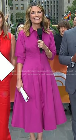 Savannah’s pink fuchsia shirtdress on Today