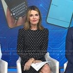 Savannah’s black polka dot dress on Today