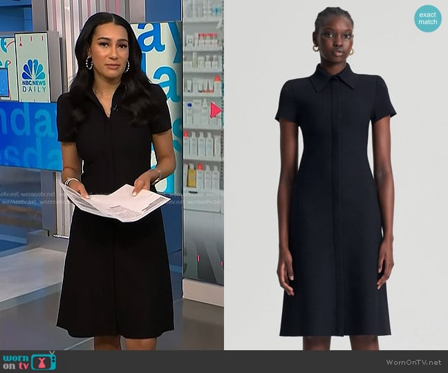 Morgan’s black zip shirtdress on NBC News Daily