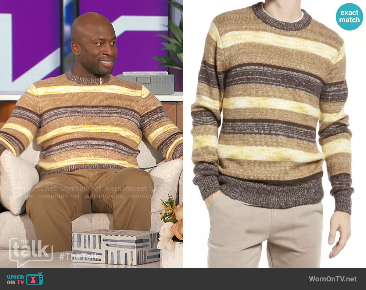 Scotch & Soda Melange Pullover worn by Akbar Gbajabiamila on The Talk