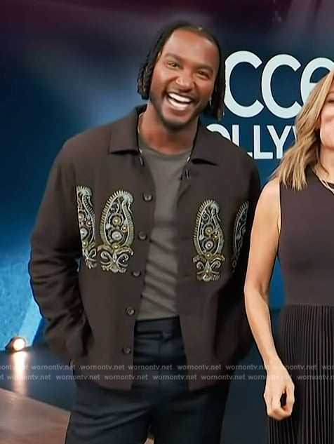 Scott’s paisley embellished shirt on Access Hollywood