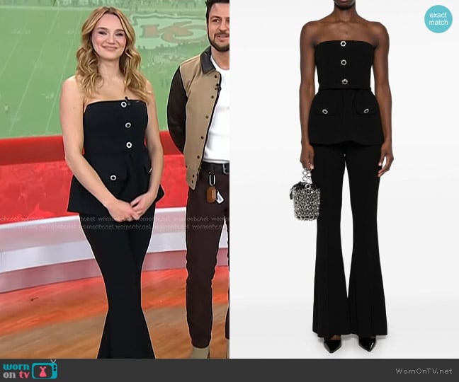 Self Portrait Crepe Jumpsuit worn by Hunter King on Today