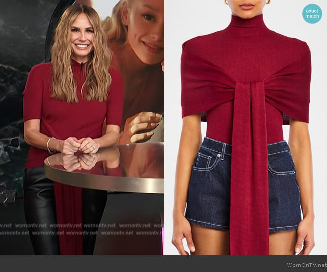 Ser.O.Ya Noemi Knit Tie Top worn by Keltie Knight on E! News