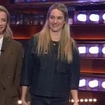 Shailene Woodley’s denim jacket and jeans on The Kelly Clarkson Show