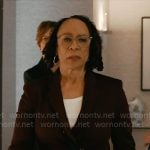 Sharon’s burgundy blazer on Chicago Med