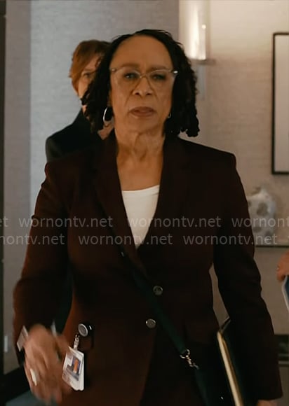 Sharon's burgundy blazer on Chicago Med