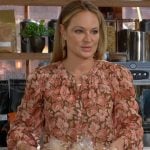 Sharon’s floral blouse on The Young and the Restless