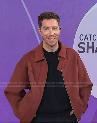 Shaun White's rust red bomber jacket on Today