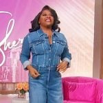 Sherri’s denim jumpsuit on Sherri