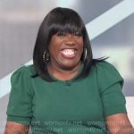 Sheryl’s green puff-sleeve sweater on The Talk