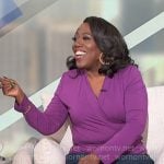 Sheryl’s magenta faux wrap top on The Talk