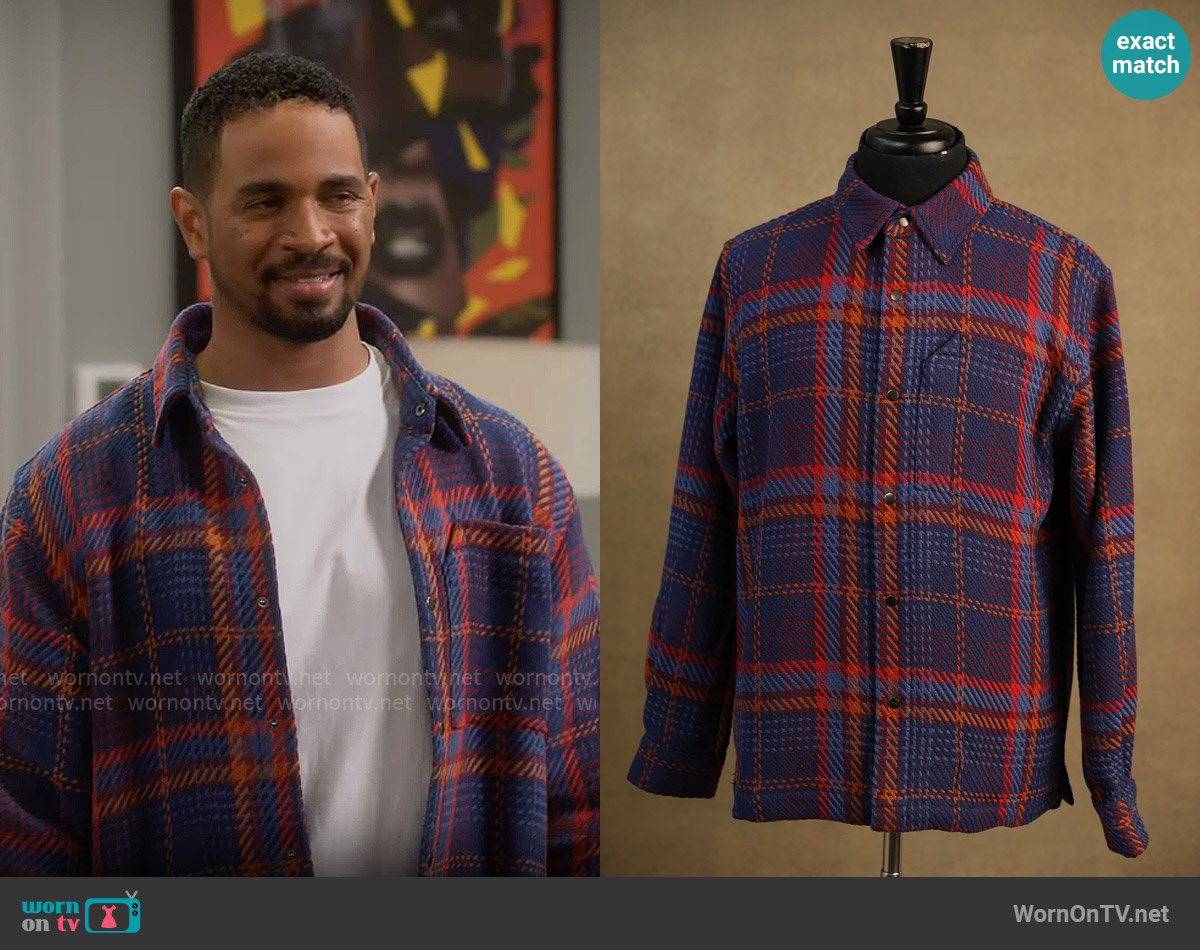 Signature Innovation Group Loom Woven Jacket Navy worn by Damon (Damon Wayans Jr.) on Poppas House