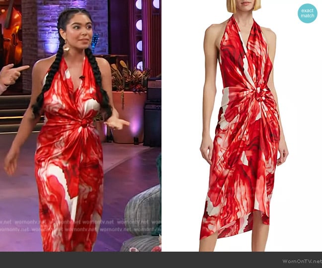 Silvia Tcherassi Guadalupe Dress worn by Auli´i Cravalho on The Kelly Clarkson Show