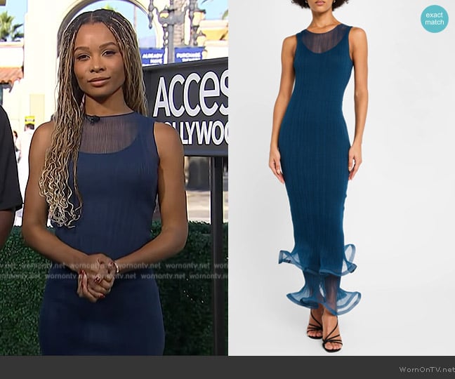 Simkhai Daniella Dress worn by Zuri Hall on Access Hollywood