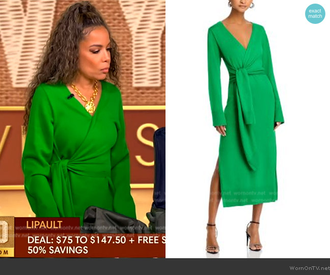 Simkhai Skyla Wrap Sweater Dress worn by Sunny Hostin on The View