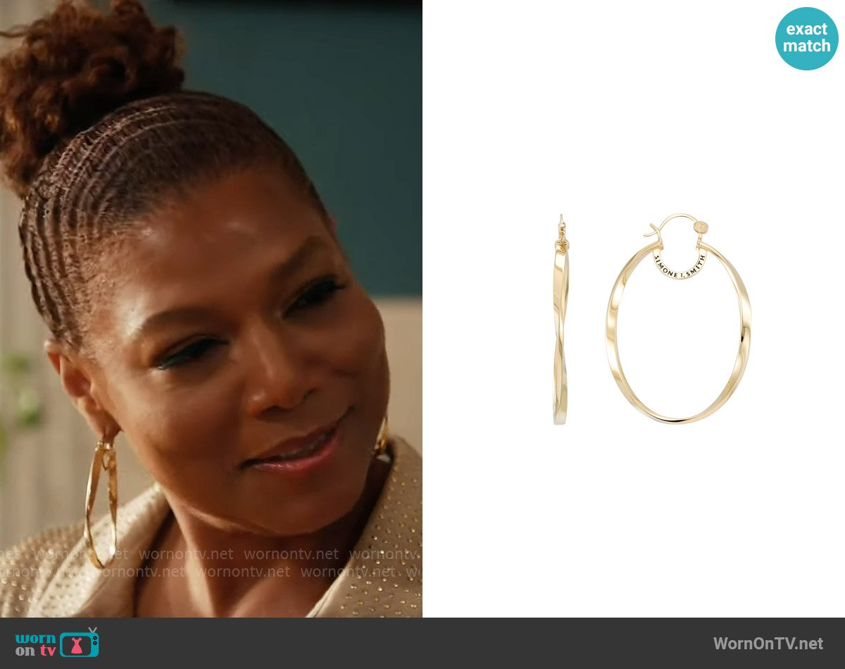 Simone I. Smith A Lil' Twist Hoops in Large worn by Robyn McCall (Queen Latifah) on The Equalizer