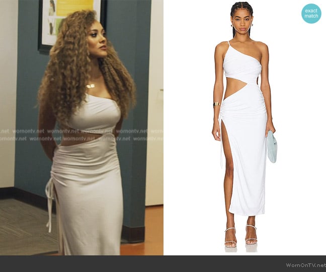 SNDYS Nera Cutout Maxi Dress worn by Ashley Darby on The Real Housewives of Potomac