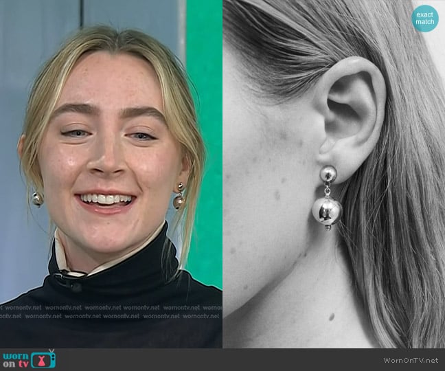 Sophie Buhai Ball Drop Earrings worn by Saoirse Ronan on Today