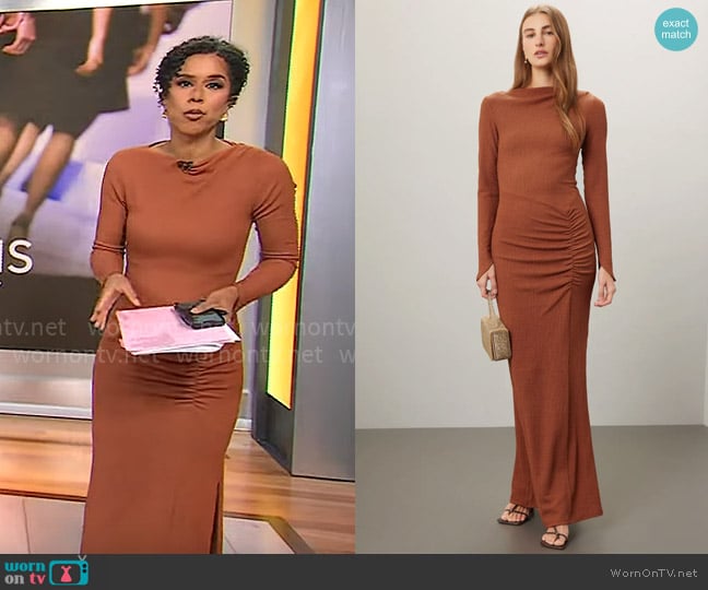 Suboo Jacki Dress worn by Adriana Diaz on CBS Mornings