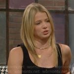 Summer’s black vest top on The Young and the Restless