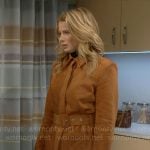 Summer’s suede belted jacket on The Young and the Restless