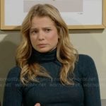 Summer’s teal turtleneck on The Young and the Restless