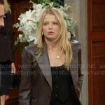 Summer’s leather blazer on The Young and the Restless