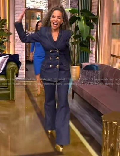 Sunny’s double breasted denim jacket on The View