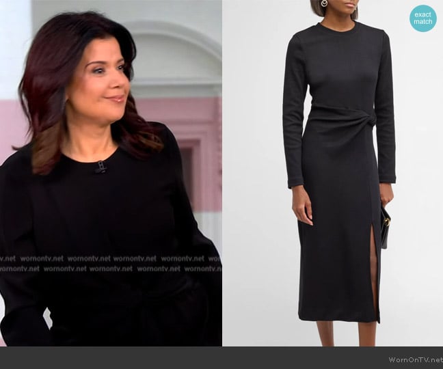 Tanya Taylor Cody Stretch-Cotton Midi-Dress worn by Ana Navarro on The View