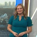 Emily West’s teal v-neck dress on Today