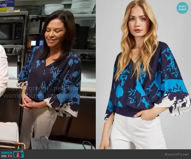 WornOnTV: Meg Oliver’s blue floral blouse on CBS Mornings | Meg Oliver ...