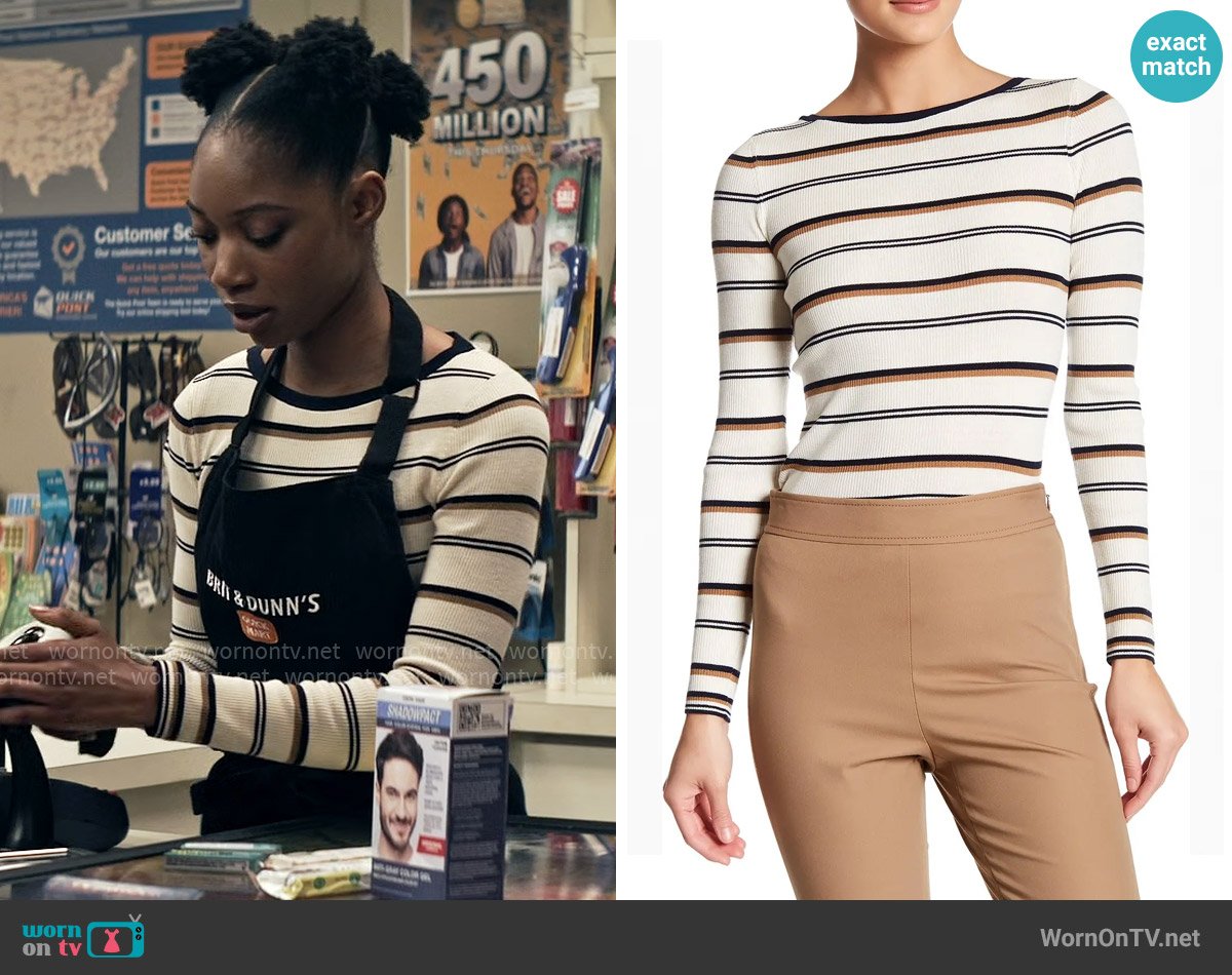 Theory Mirzi Sweater worn by Denise Olowe (Kelcey Mawema) on Superman and Lois