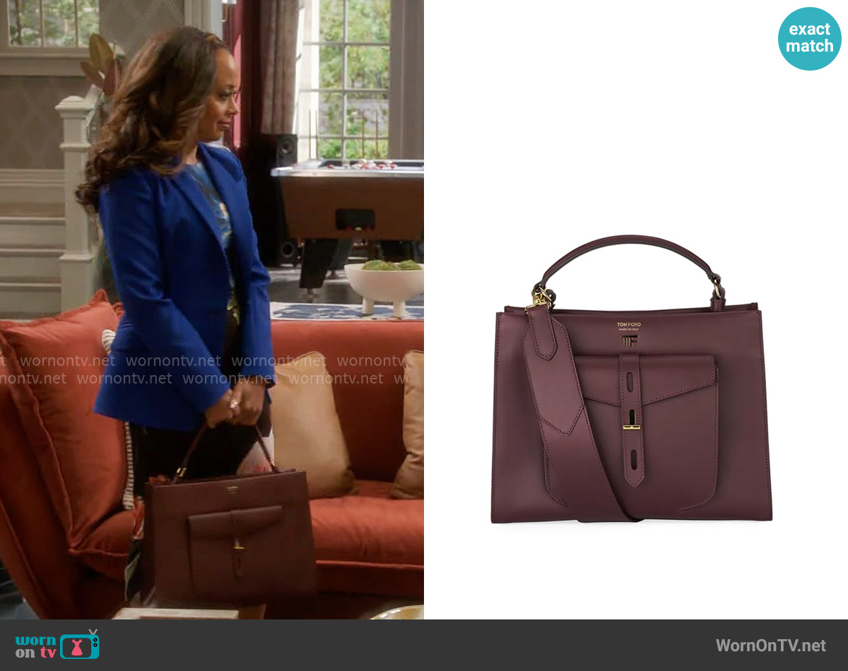 Tom Ford Hollywood Natural Top-Handle Bag worn by Ivy Reed (Essence Atkins) on Poppas House